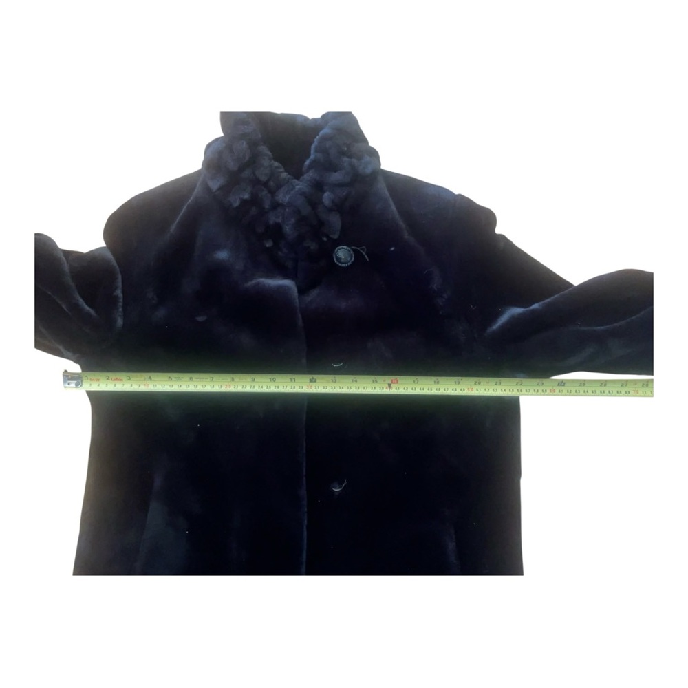 Fen-Nelli Elegant black faux fur winter coat women's size 8 super nice - Picture 9 of 13